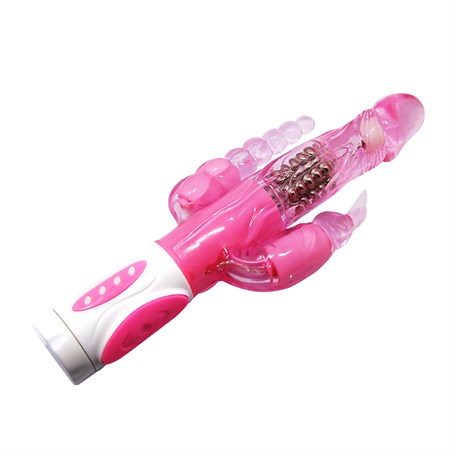 Oynar Başlı Klitoral & Anal Uyarıcılı Teknolojik Vibratör Penis görsel 3