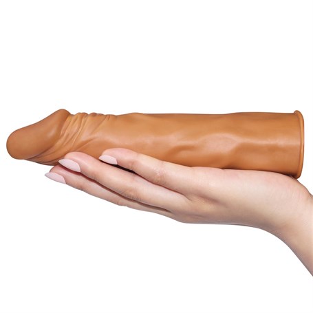 Pleasure Extender 5 cm Dolgulu Premium Melez Silikon Penis Kılıfı görsel 2