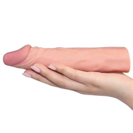 Pleasure Extender 5 cm Dolgulu Premium Ten Rengi Silikon Penis Kılıfı görsel 2