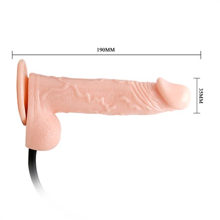 19 cm Pompalı Büyüyen Realistik Penis Anal Vajinal Dildo Mastürbatör görsel 4