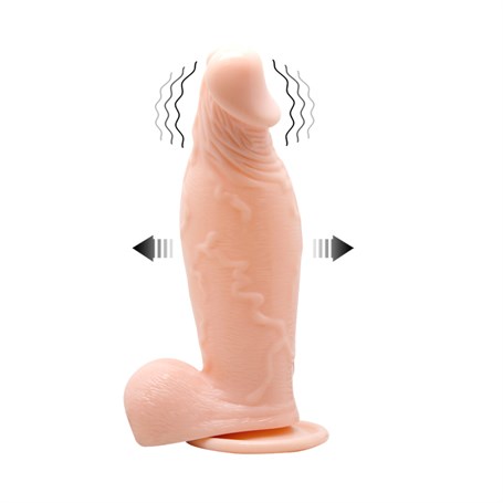 19 cm Pompalı Büyüyen Realistik Penis Anal Vajinal Dildo Mastürbatör görsel 2
