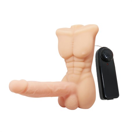 Realistik Yarım Erkek Vücut Kumandalı Penis Vibratör görsel 3