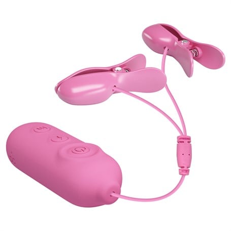 Romantic Wave - USB'den Şarjlı Titreşim & Elektro Şok Mandallı Göğüs Uyarıcı görsel 3