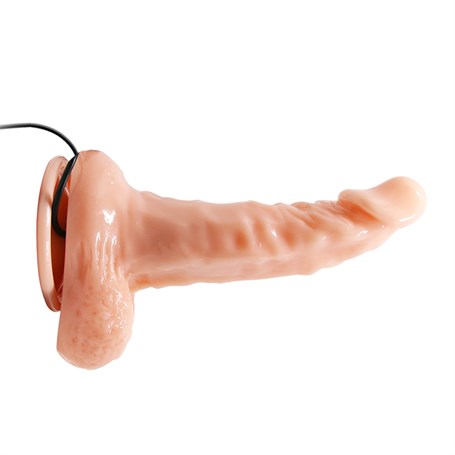 17 cm Gerçekçi Titreşimli Dildo Vibratör Penis görsel 4