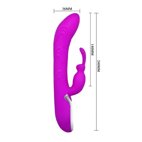 USB Şarjlı 10 Fonksiyonlu Isıtmalı Teknolojik Tavşan Vibratör görsel 4