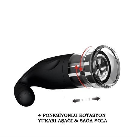 Usb Şarjlı 4 Yönlü Masaj Rotasyonlu Yenilikçi Mastürbatör görsel 4