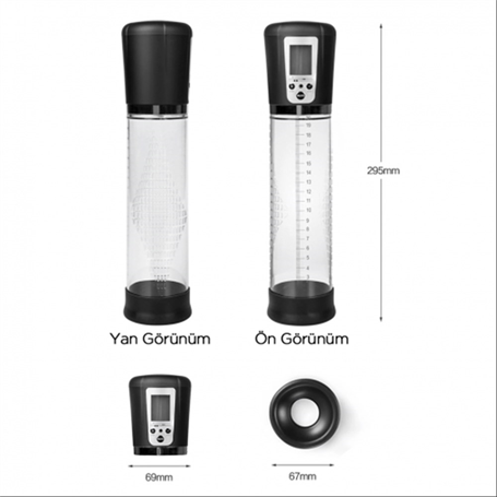USB Şarjlı Penextender Smart Pump Akıllı Penis Pompası görsel 4