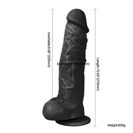 27 cm Realistik Zenci Dildo Penis - J. King görsel 4