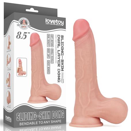 Yeni Nesil Çift Katmanlı 22 cm Realistik Dildo Penis